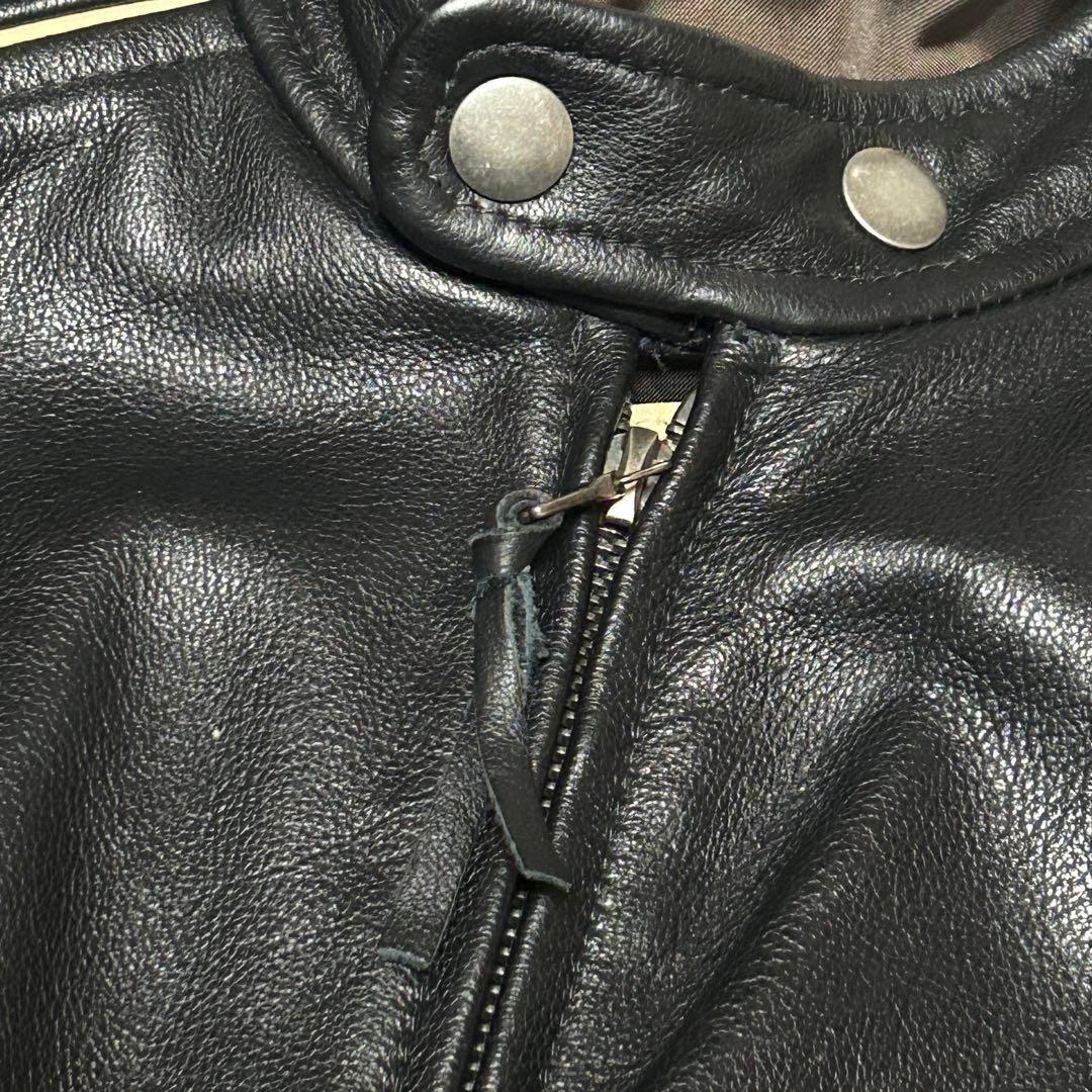 美品　PS PaulSmith シングルライダースジャケット　(L) 牛革　黒