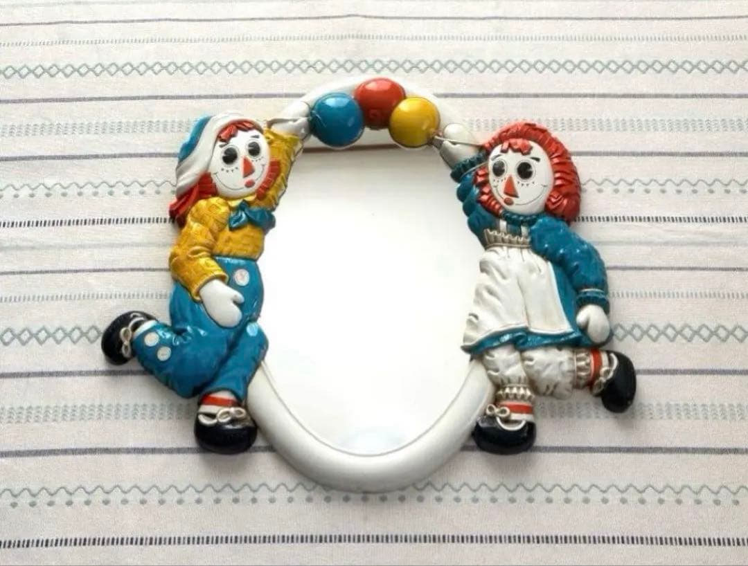 希少✩.*˚ラガディ アン & アンディ アンティーク ウォールミラー