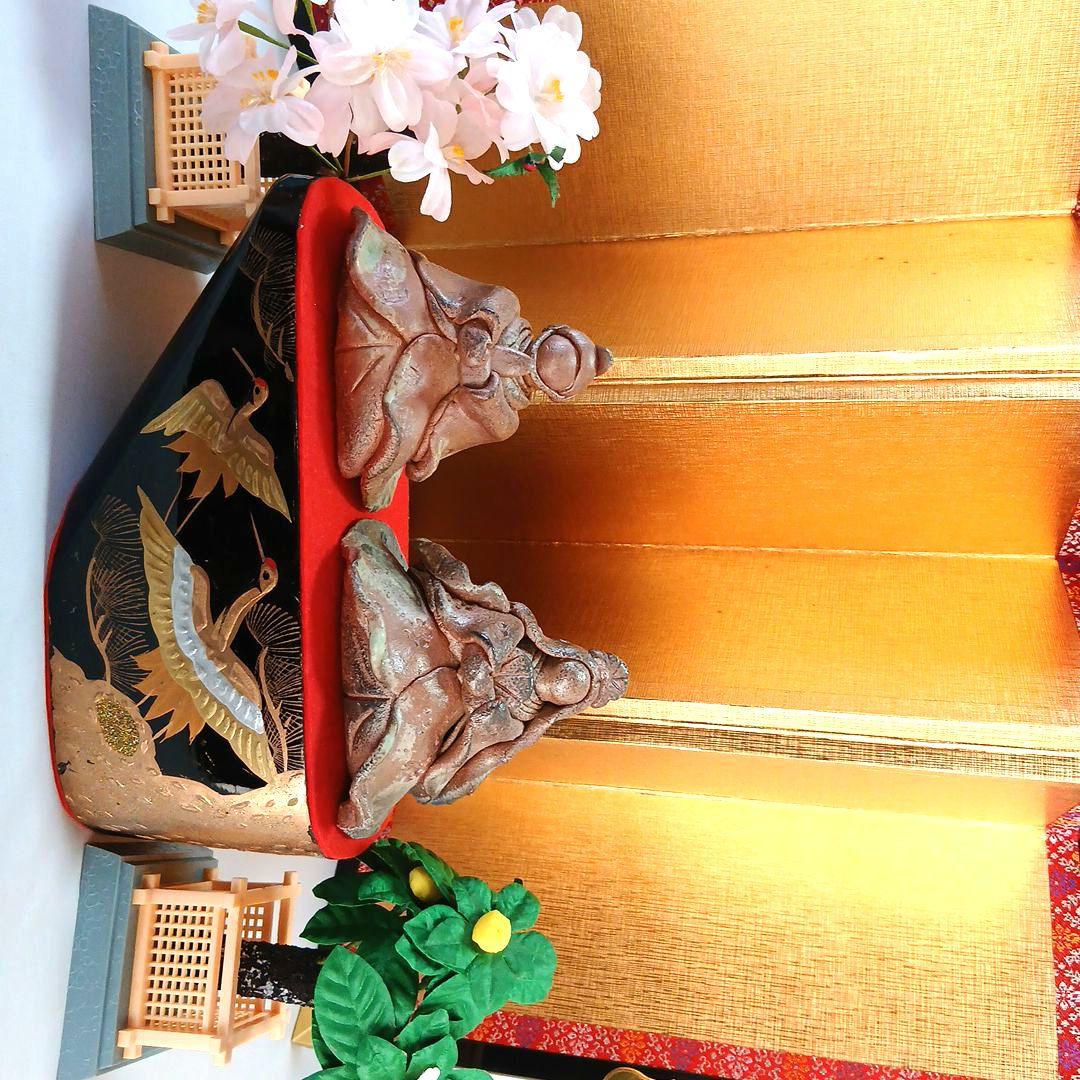 かっぽれに乗ったお雛様セット/陶器