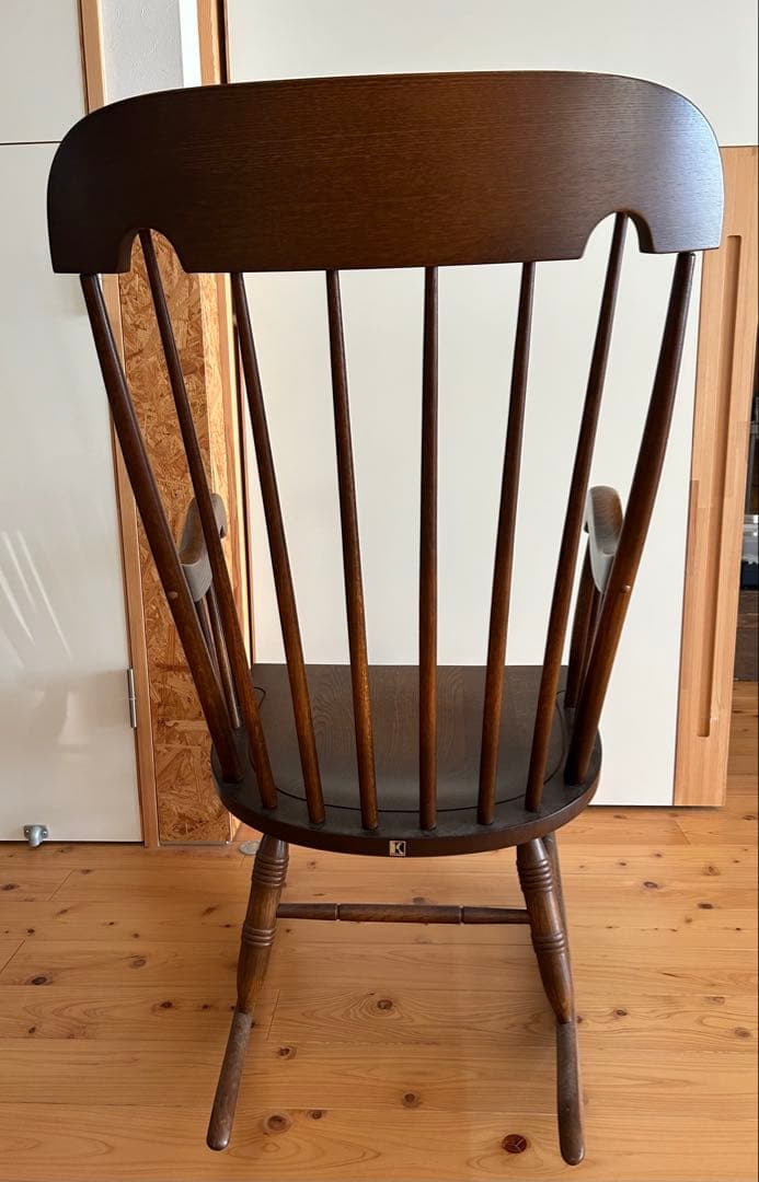 木製ロッキングチェア ダークブラウン