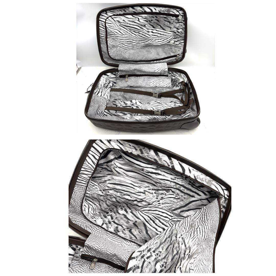 サムソナイト ×アレクサンダーマックイーン クロコデザイン キャリーケース 茶