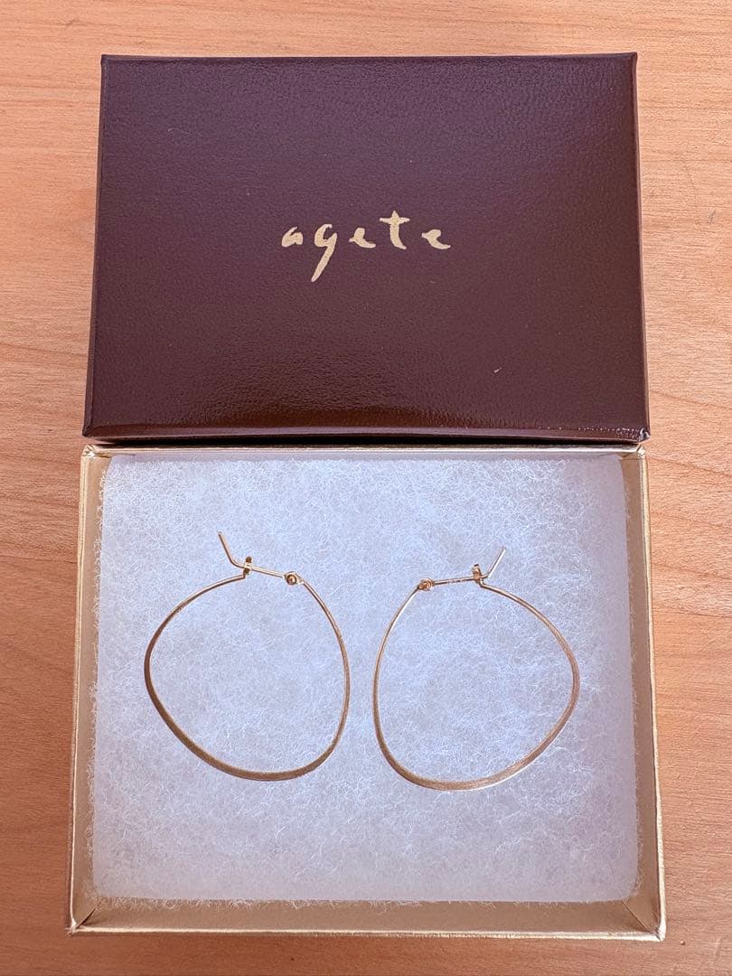K10 アガット フープピアス
