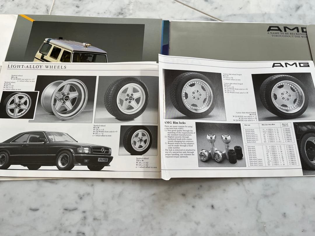 【ヴィンテージ】AMGメルセデス　旧車テクニカル カタログ