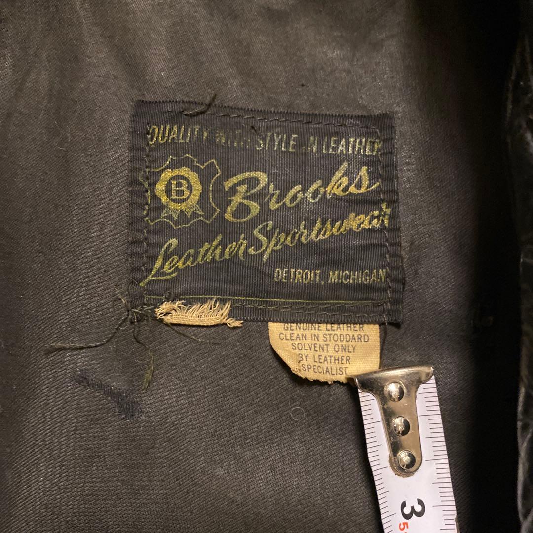 60s Brooks シングルレザージャケット ビンテージ usa 製