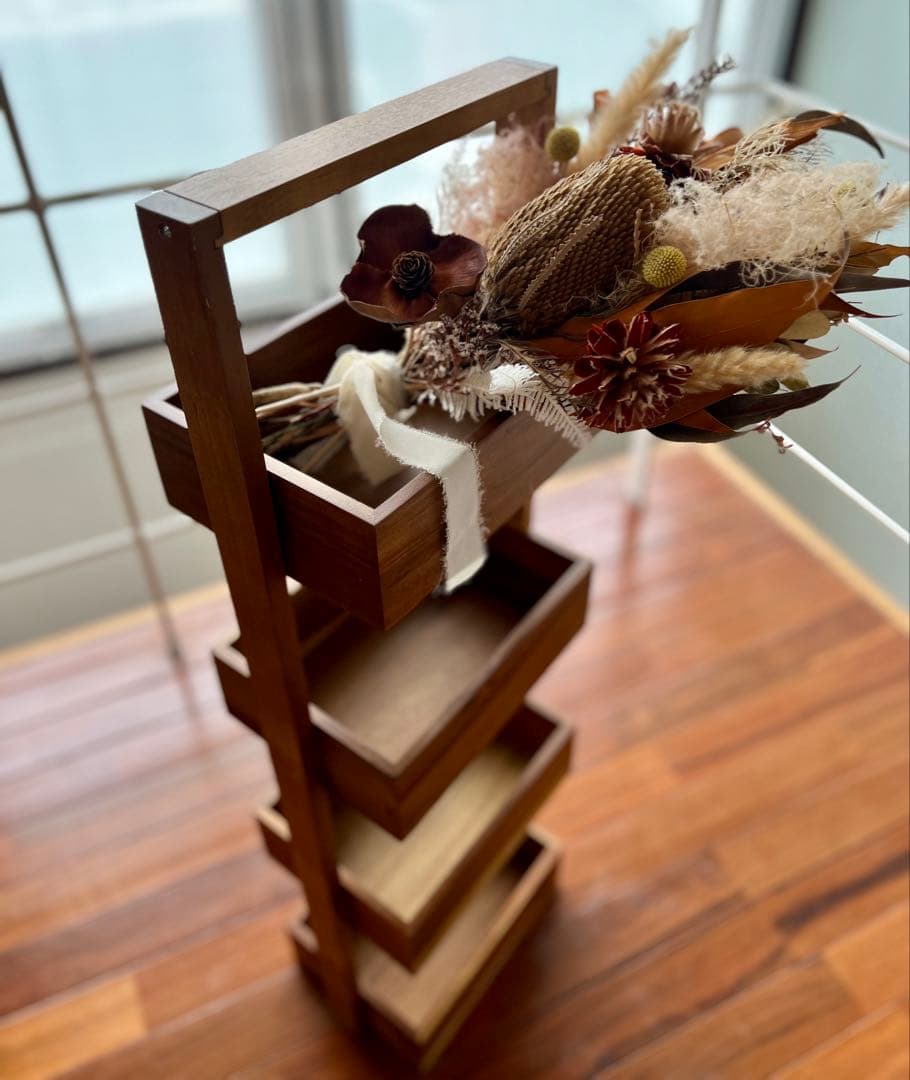 おしゃれ♪ZARA 定価¥18,990！アカシアストレージラック4段 ②