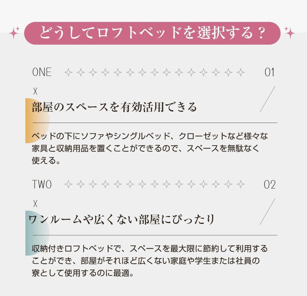 システムベットS・シングル スチールネット・可動デスク付　2COLOR