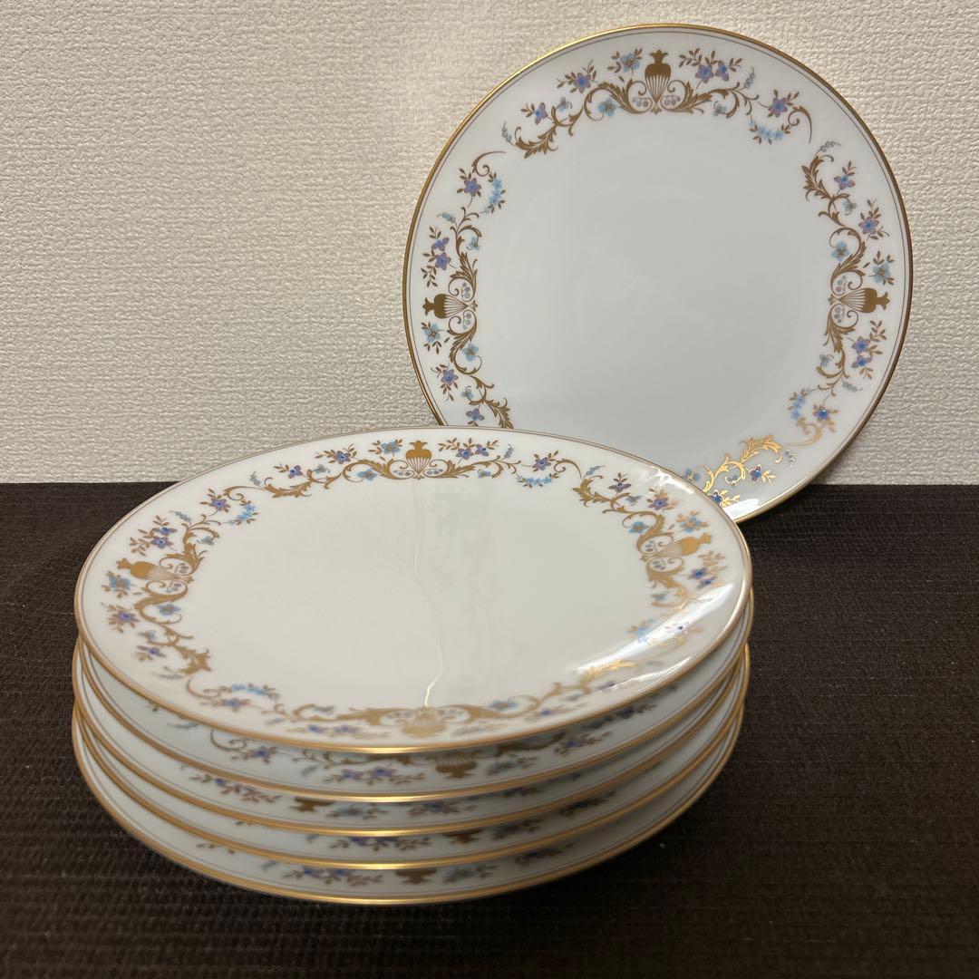 大倉陶園　花柄　金彩　ディナープレート　23cm