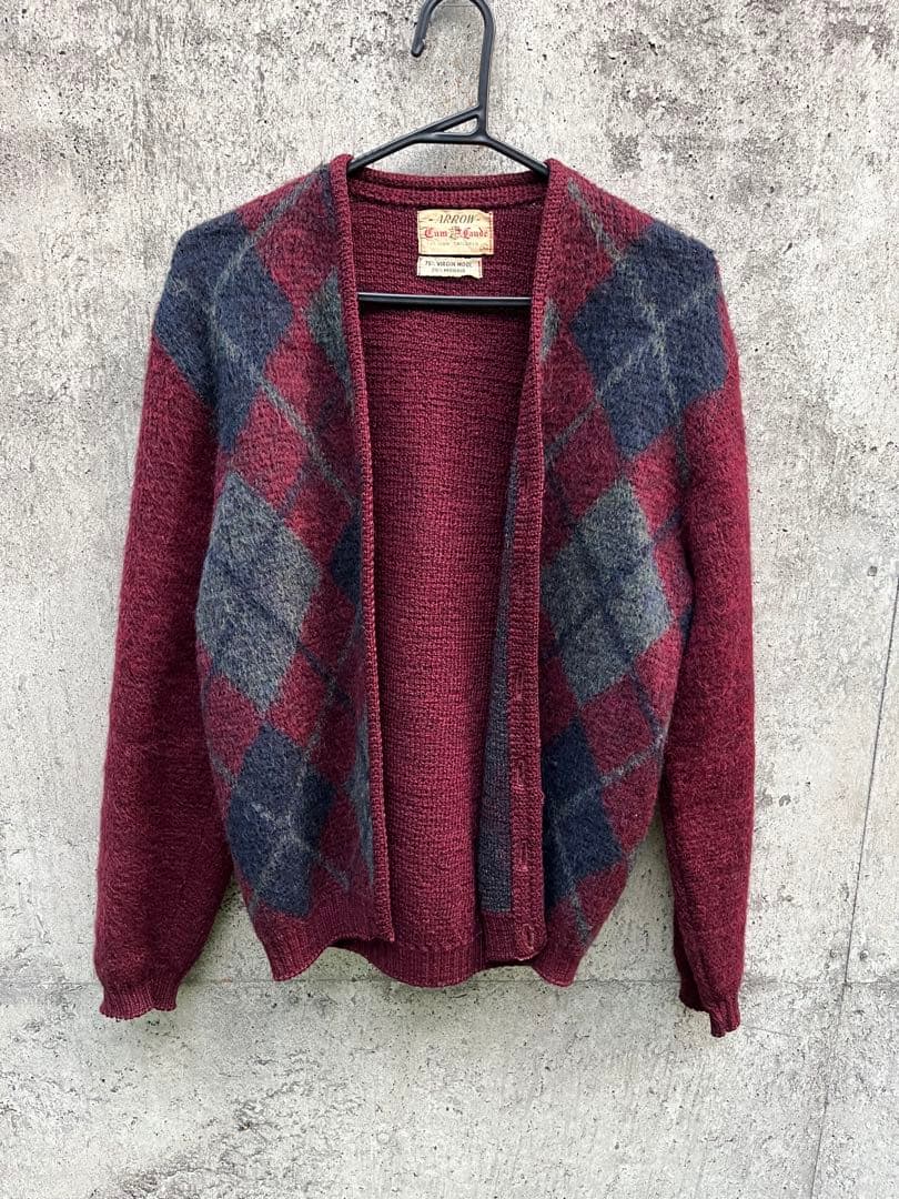 60s ARROW モヘアカーディガン　ビンテージ