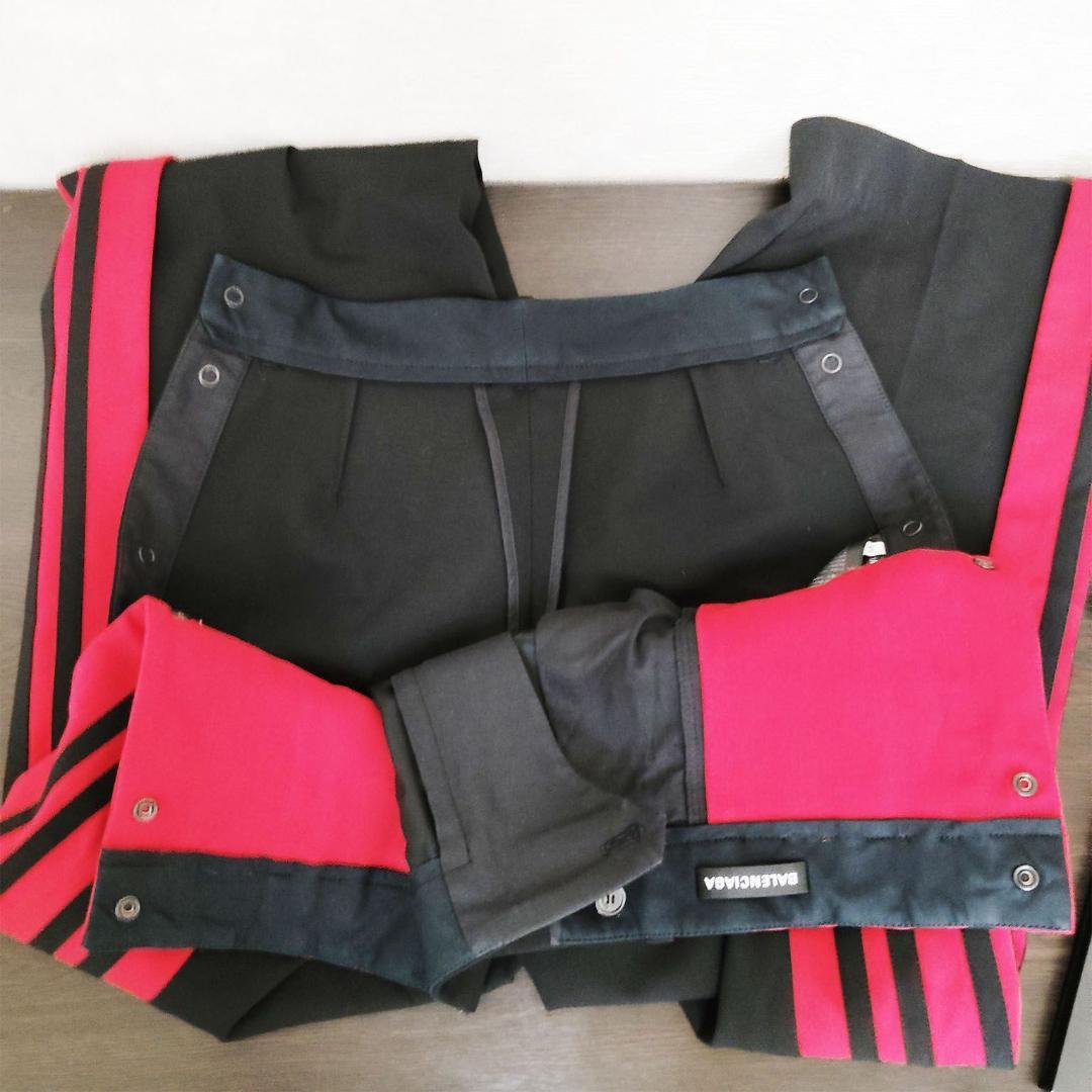 【美品】バレンシアガ トラックパンツ 赤ライン スウェットパンツ