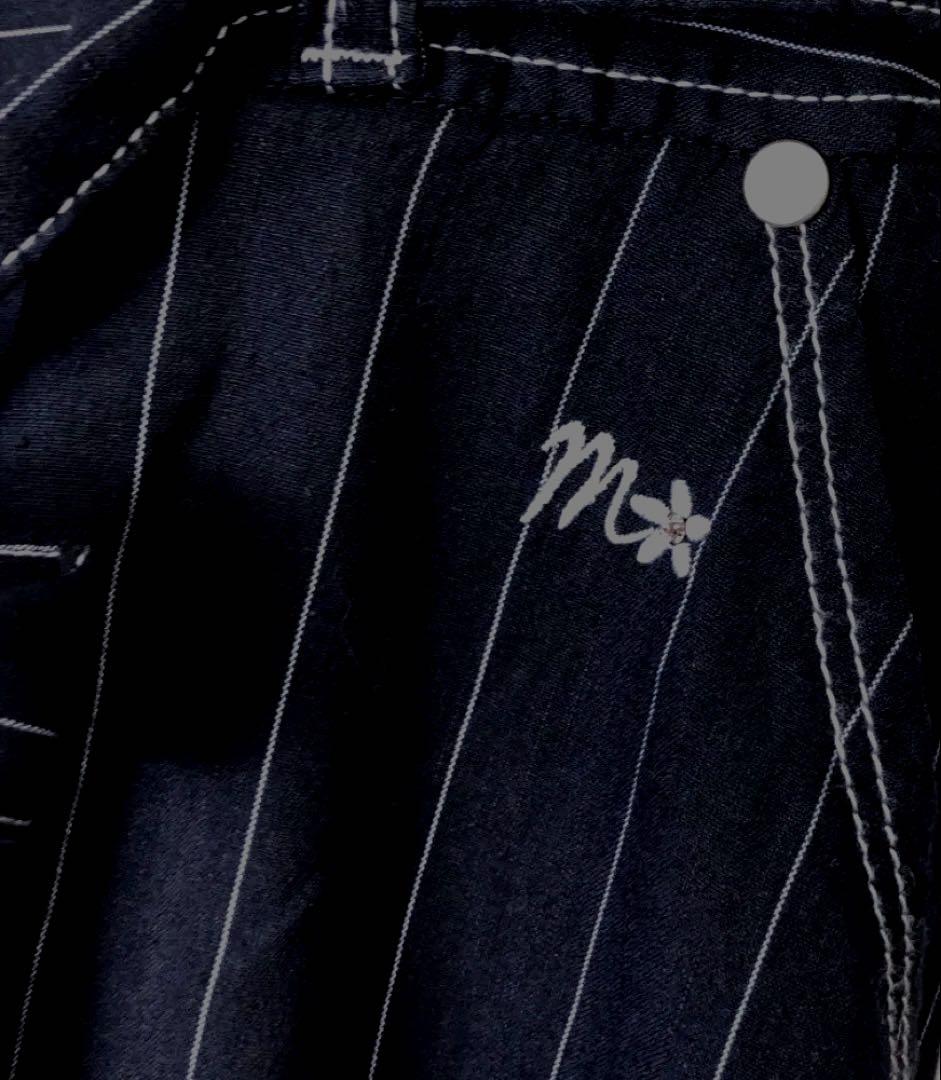 エムズグレイシー カタログ掲載麻混ストライプオーバーオール　42 ❤️70%引