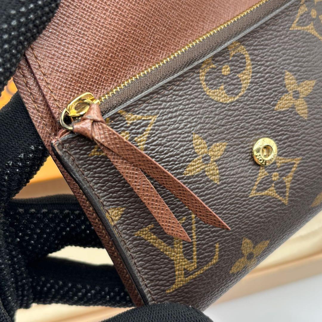 ルイヴィトン モノグラム ポルトフォイユ ヴィクトリーヌ 三つ折り 財布　茶