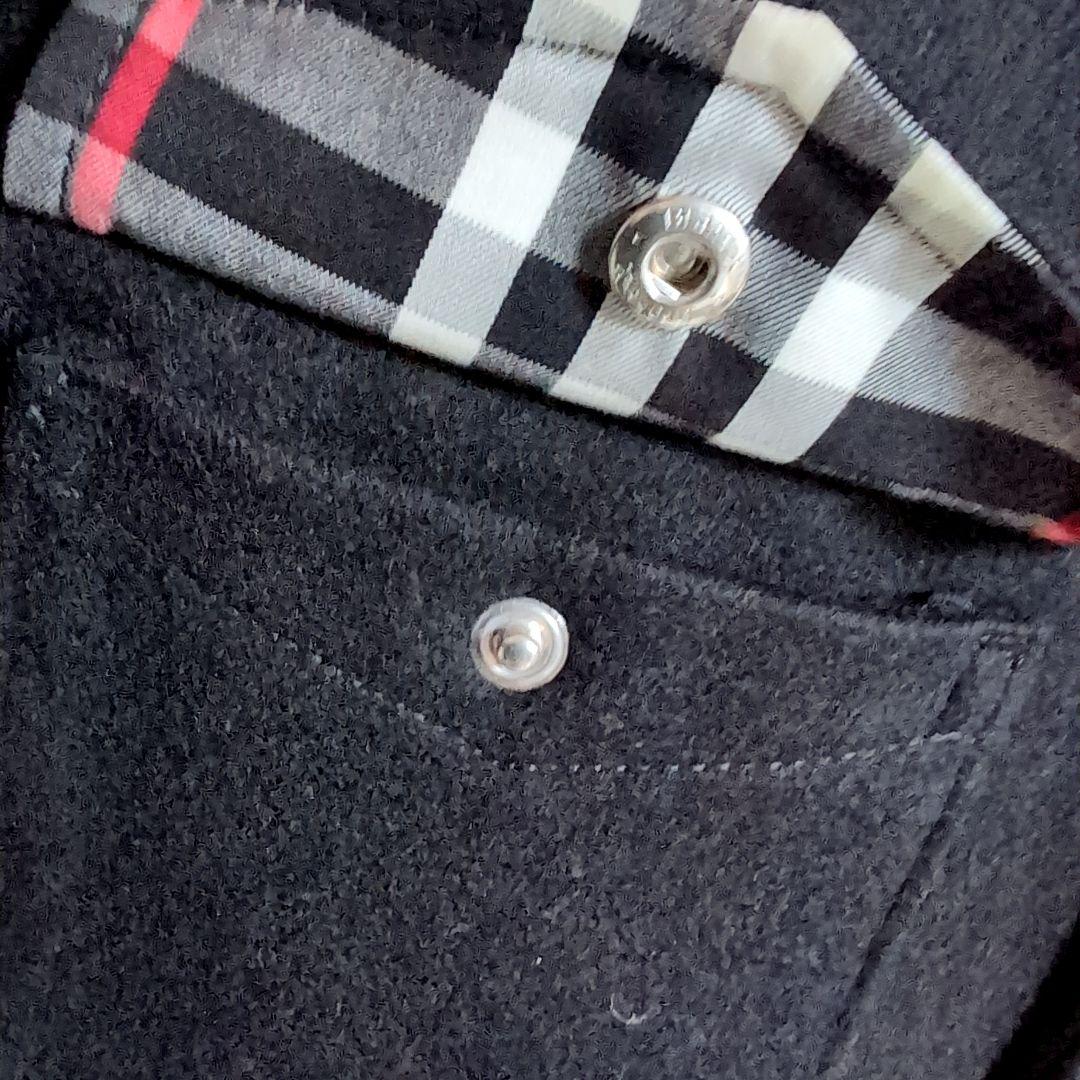 dz29 BURBERRY ウール ジャケット 黒 ノバチェック メンズM相当