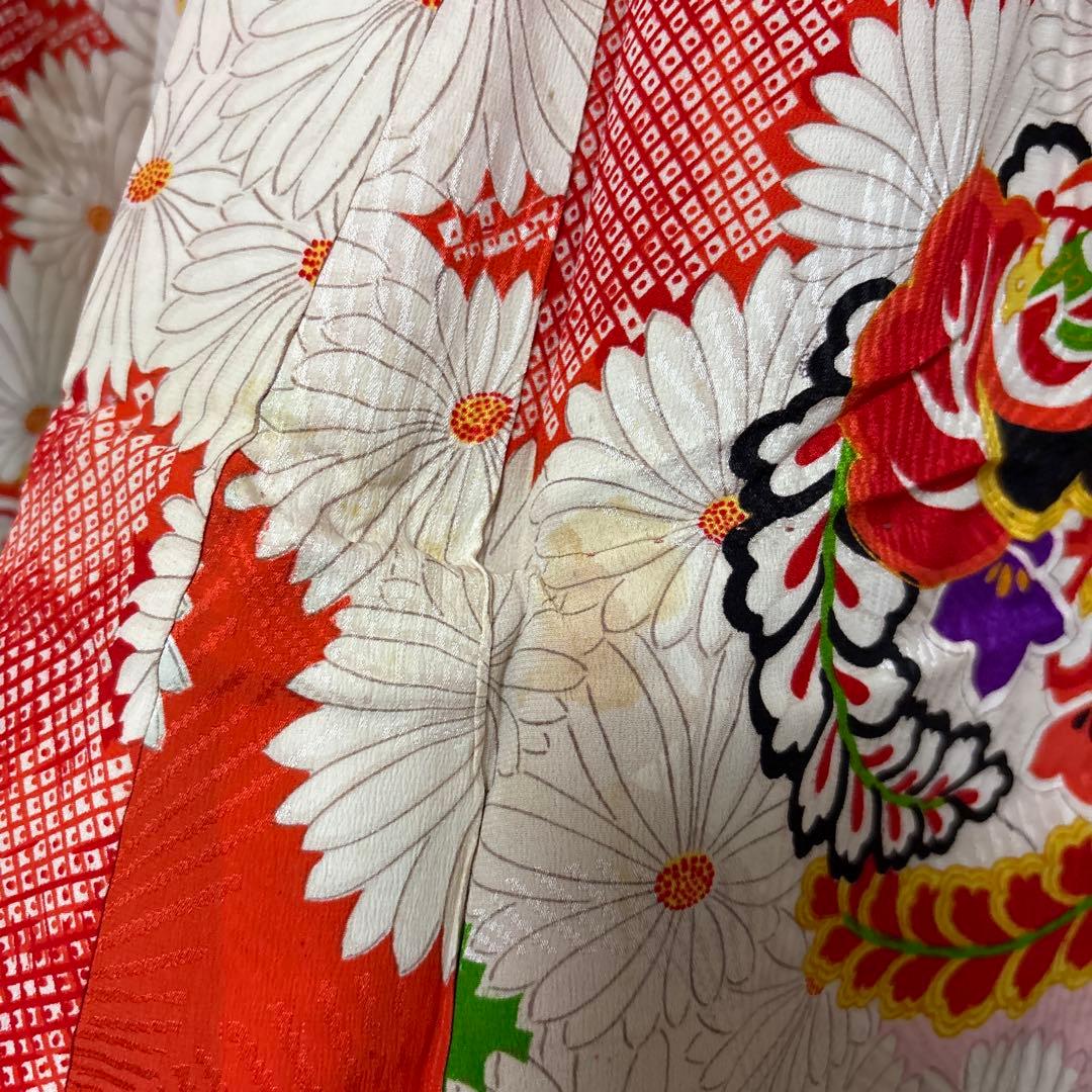 アンティーク　女の子　子供着物　七五三　アンティーク着物七歳女の子着物大正ロマン