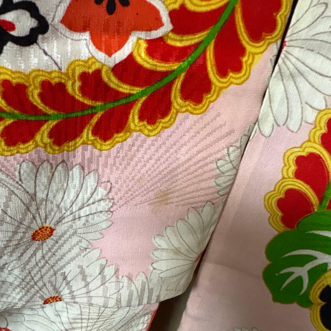 アンティーク　女の子　子供着物　七五三　アンティーク着物七歳女の子着物大正ロマン