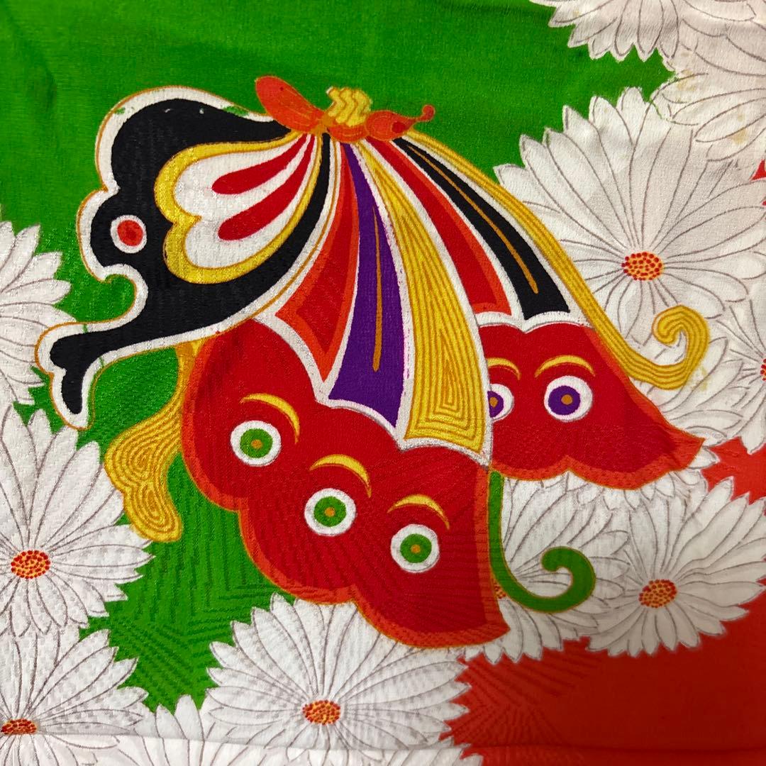 アンティーク　女の子　子供着物　七五三　アンティーク着物七歳女の子着物大正ロマン