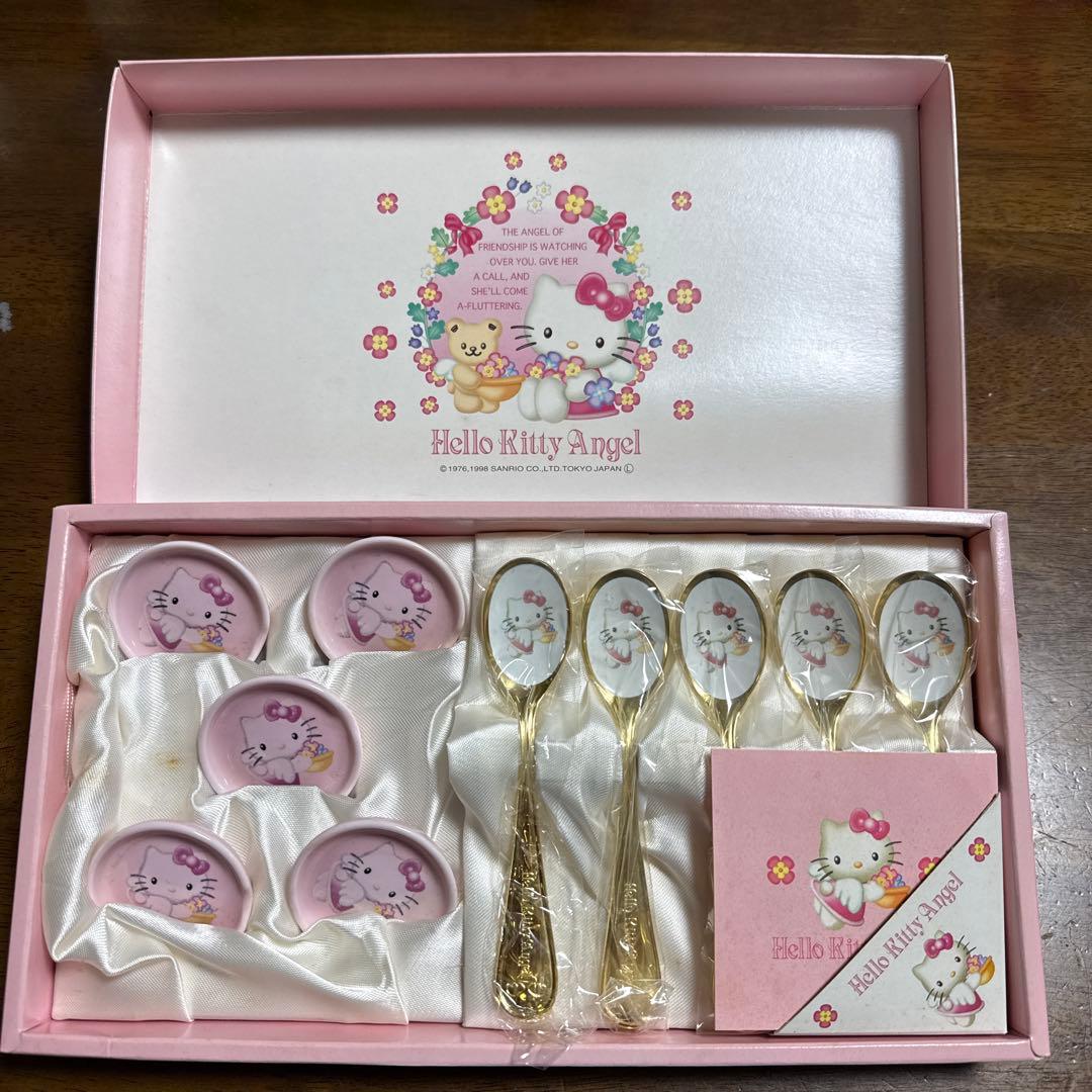 ハローキティ レア物新品 未使用 1998年 エンジェルキティ スプーン＆レスト
