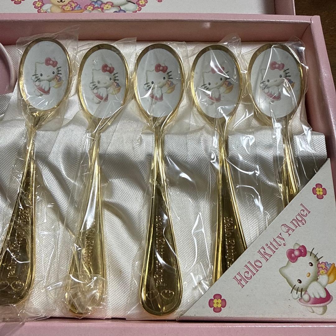 ハローキティ レア物新品 未使用 1998年 エンジェルキティ スプーン＆レスト