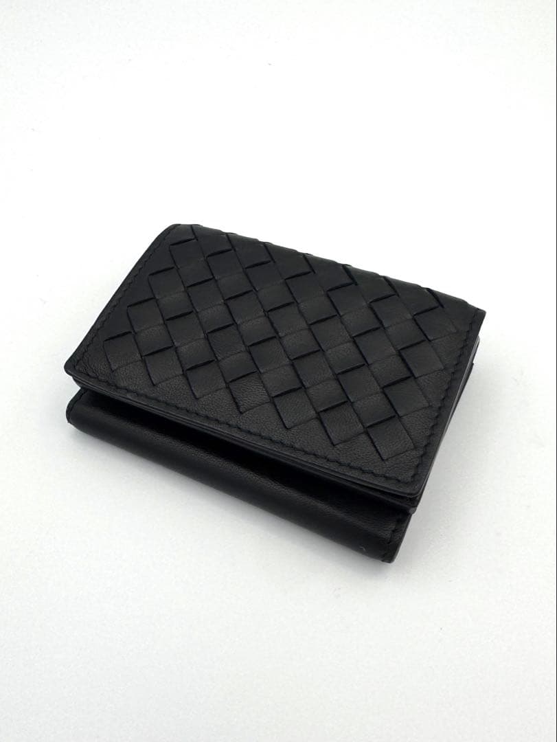 BOTTEGA VENETA ボッテガヴェネタ 三つ折り財布　ブラック　美品