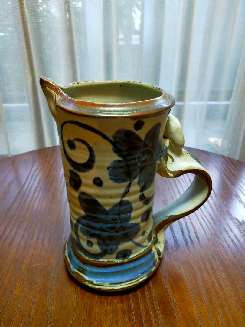 なおさん専用 花柄陶器 ピッチャーと皿のセット