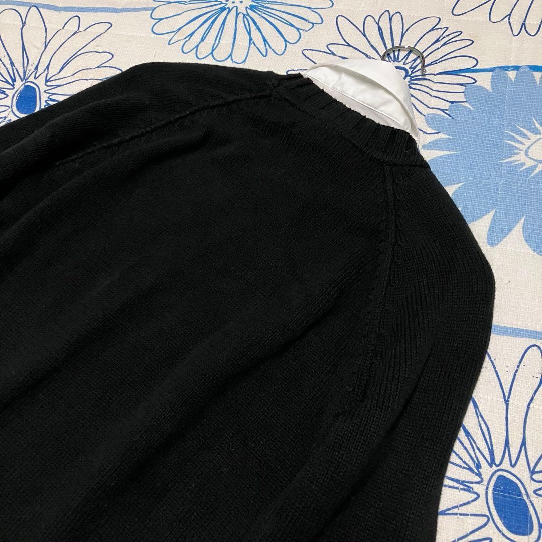 【希少】ラルフローレン　ロゴ　ワッペン　レイヤード　シャツ　ニット　セーター