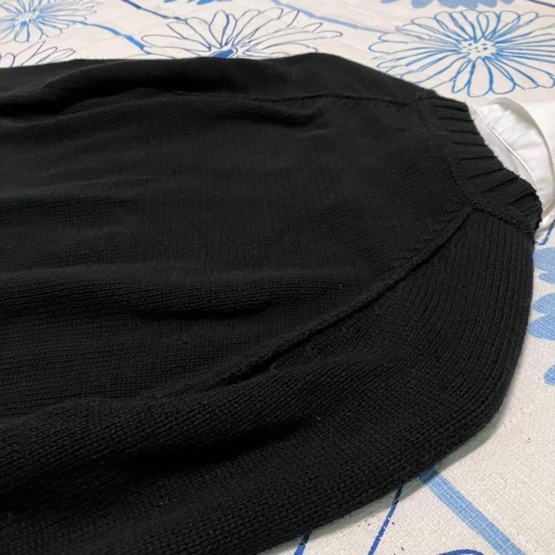 【希少】ラルフローレン　ロゴ　ワッペン　レイヤード　シャツ　ニット　セーター