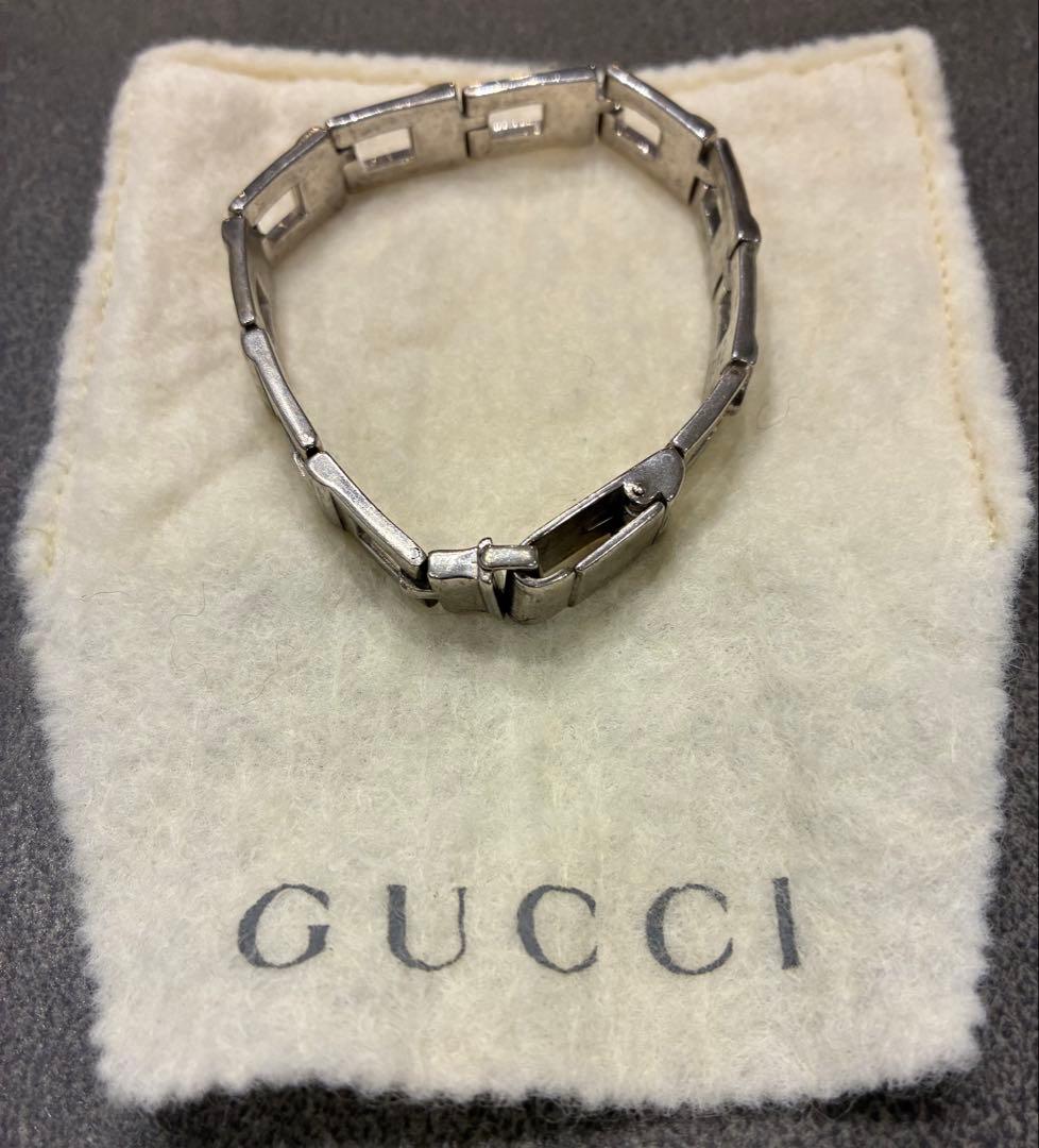 GUCCI シルバー リンクブレスレット 保存袋付き