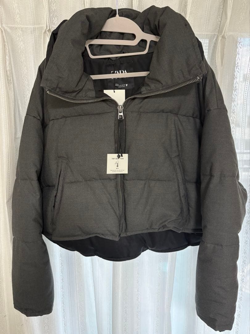 ZARA チャコールグレー ダウンジャケット Mサイズ