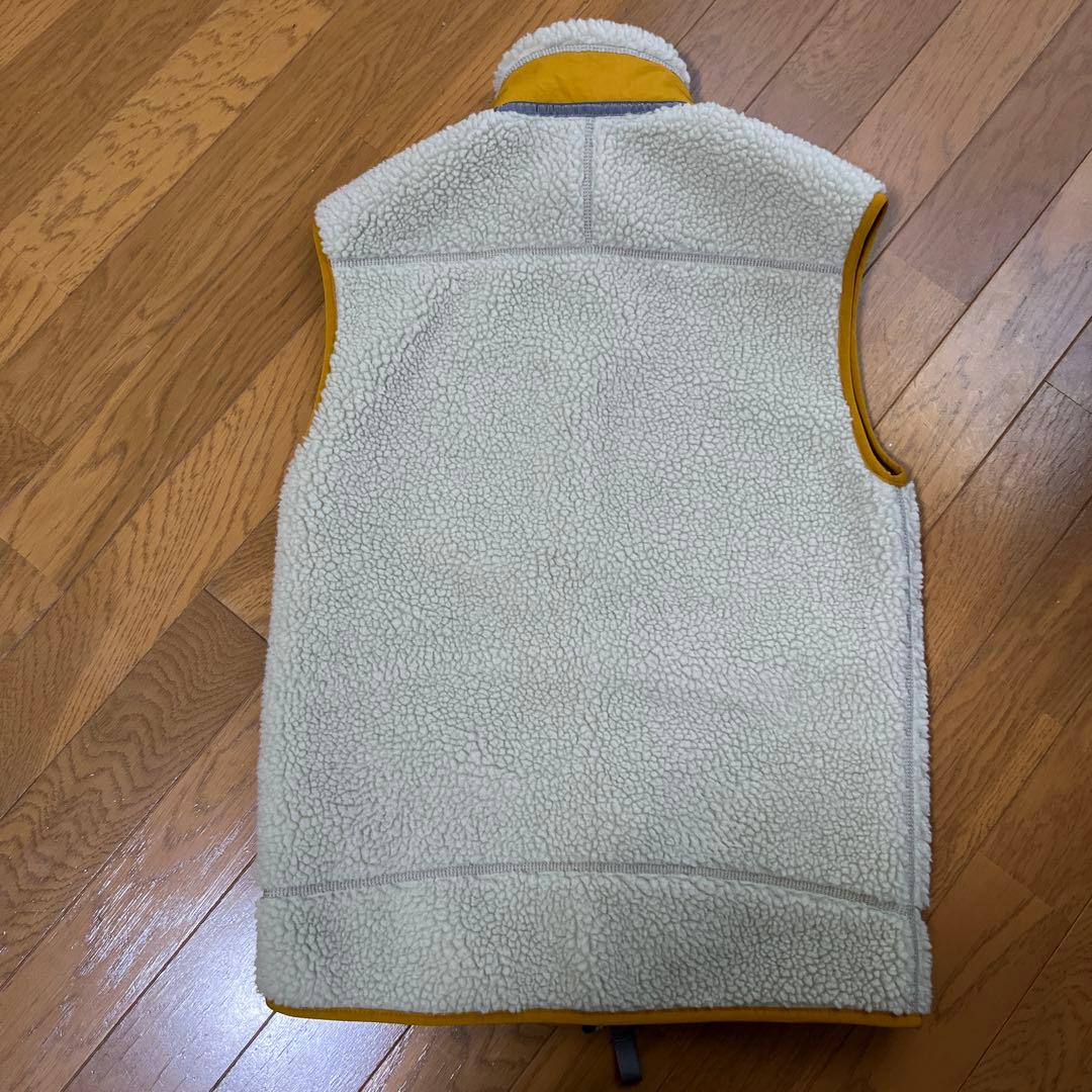patagonia フリースベスト XS クリーム/イエロー