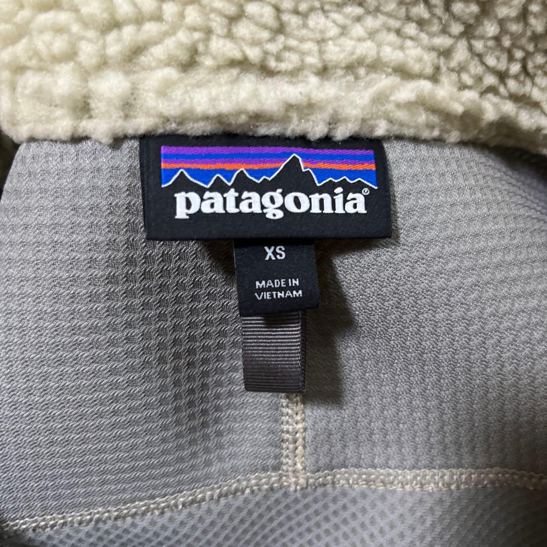 patagonia フリースベスト XS クリーム/イエロー