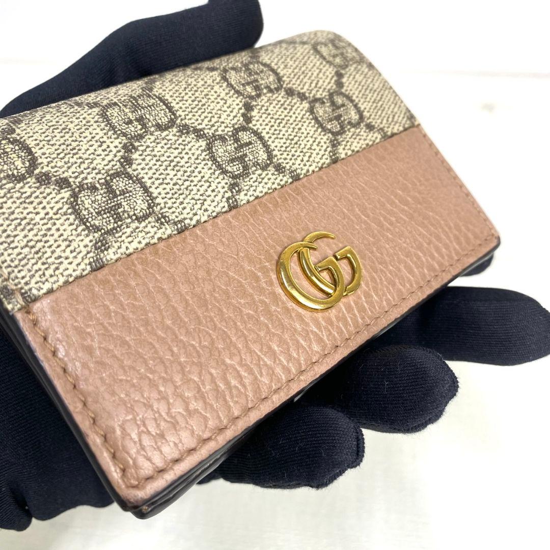 現行美品✨ GUCCI 二つ折り 財布 マーモント GGスプリーム 限定