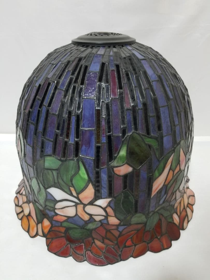 ステンドグラスランプ　花　フラワー　大型　モザイクガラス　2灯