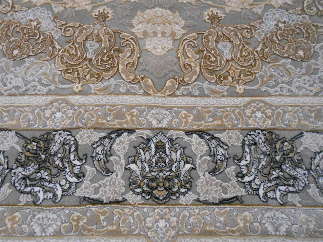 最後の１枚！立体柄、本場イラン産 絨毯 ！150×225cm-202621