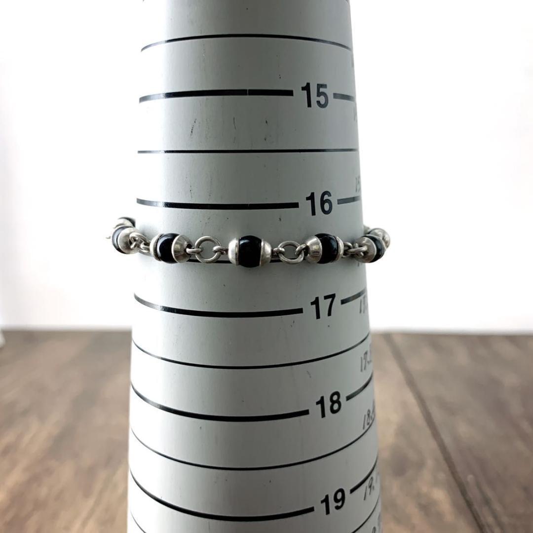 ヴィンテージ メキシカンジュエリーブレスレット ブラックオニキス 1