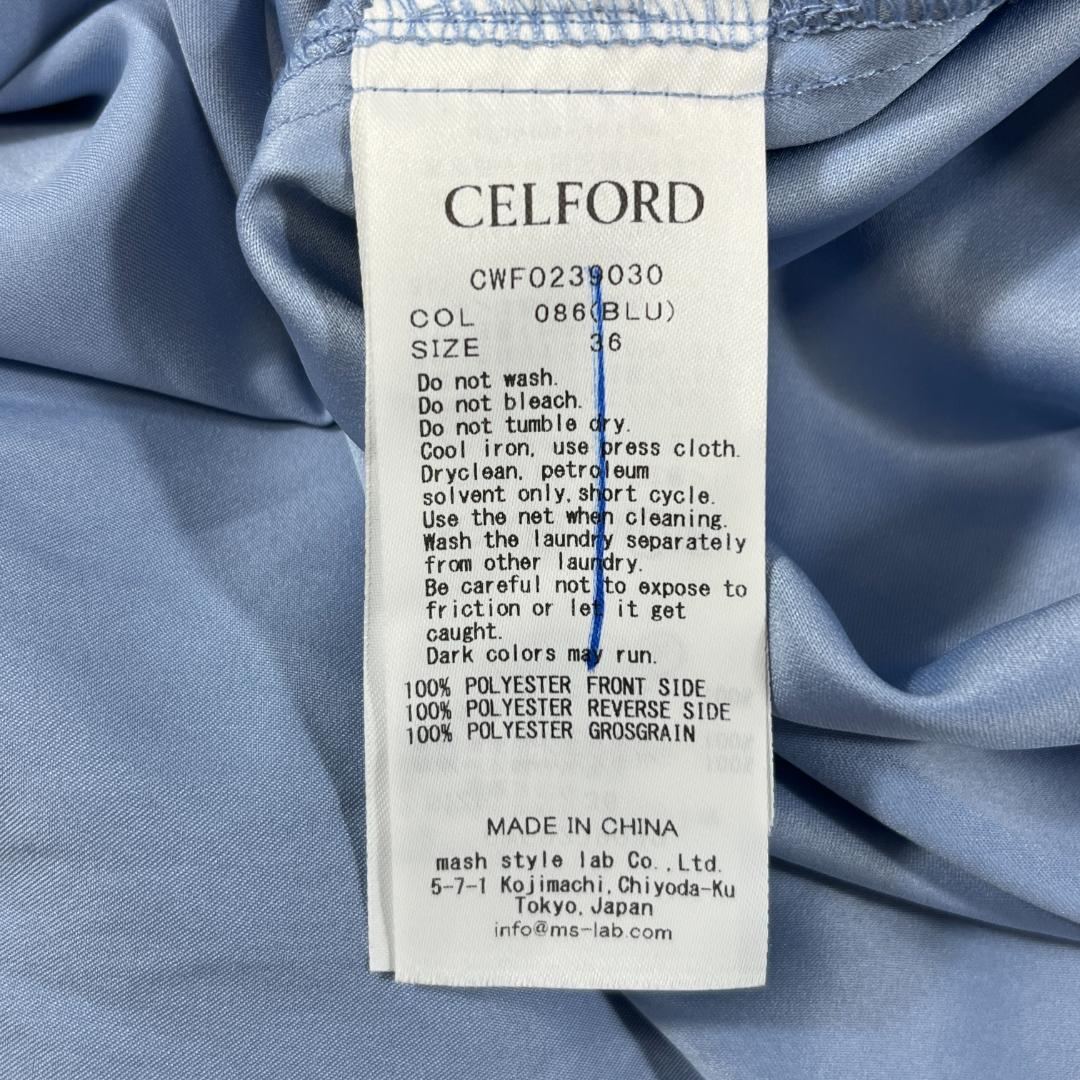 未使用 セルフォード レースワンピース ポリエステル ライトブルー 上品 36