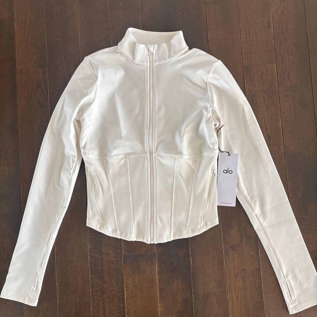 ヨガ・ピラティス Alo Full Zip Jacket M Ivory