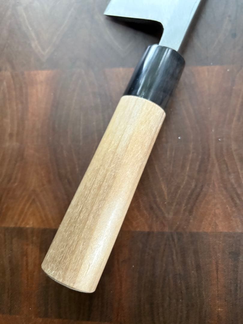 堺打刃物　青鋼　7寸　出刃包丁　210mm 手打ち　本霞　包丁　和包丁　水牛柄