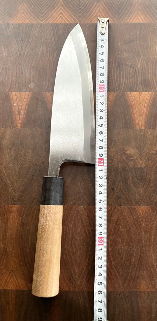 堺打刃物　青鋼　7寸　出刃包丁　210mm 手打ち　本霞　包丁　和包丁　水牛柄