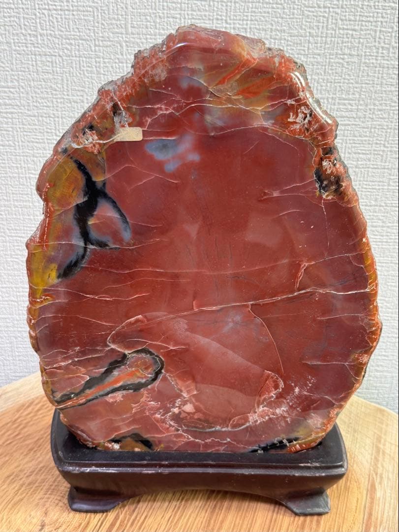 珪化木 木化石 鑑賞石 赤石 赤玉石 錦石 天然石 錦紅石 鑑賞石 水石 原石