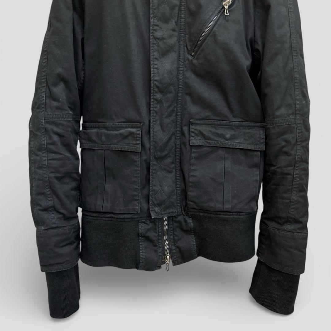 Y2k ripvanwinkle フード ファージャケット L 黒　N-2B