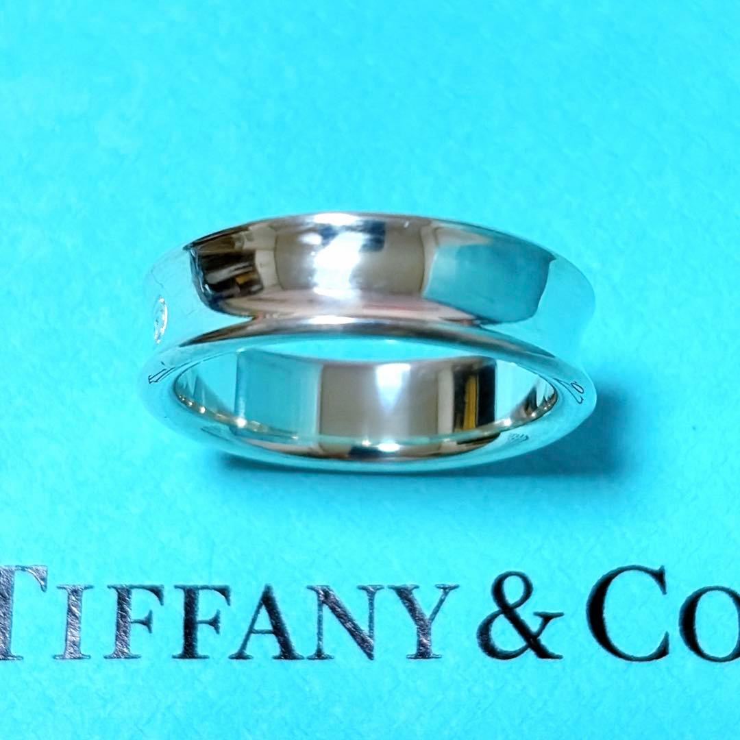 【美品】24号 ティファニー 1837 ナローワイドリング シルバー925