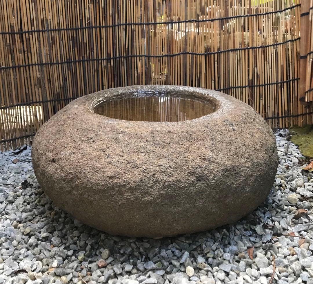 更に値下げ中【天然自然石・蹲・水鉢・手水鉢】庭石オブジェ箱庭苔玉苔石バードバス