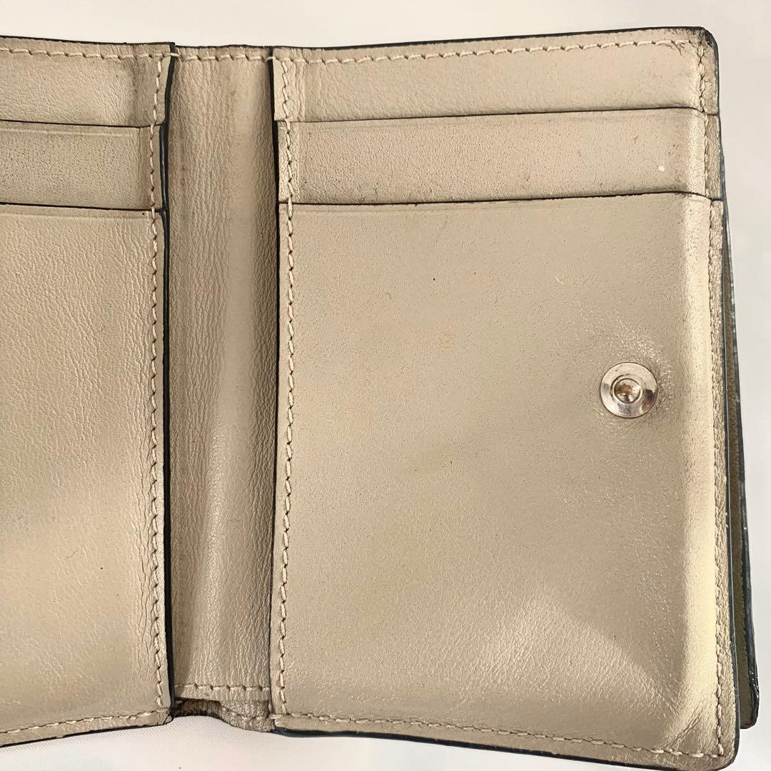 ‪LOEWE ロエベ 三つ折り財布 トライフィールド ローズマリー