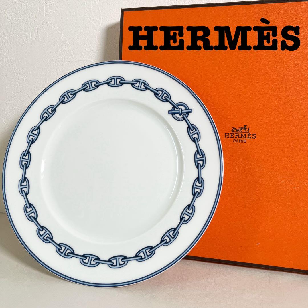 HERMÈS エルメス シェーヌダンクル ブルー 約22cm 箱付き 廃盤 希少