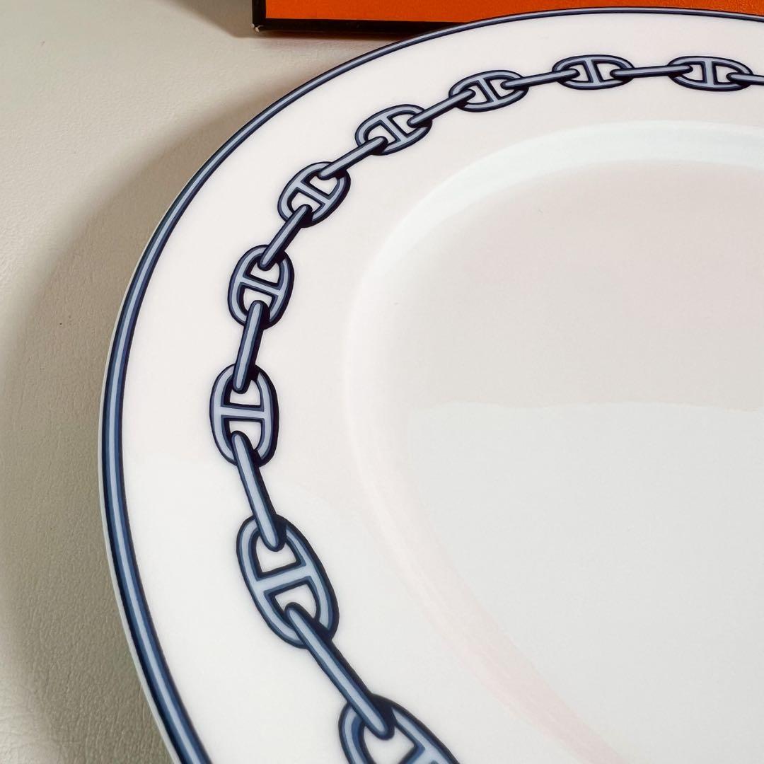 HERMÈS エルメス シェーヌダンクル ブルー 約22cm 箱付き 廃盤 希少