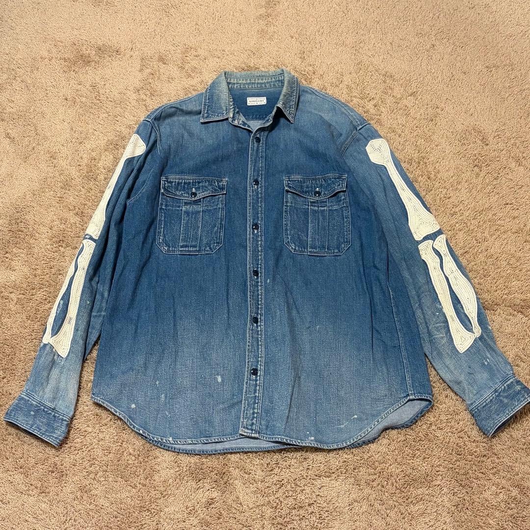 kapital キャピタル 8oz ボーン刺繍 デニムシャツ サイズ4