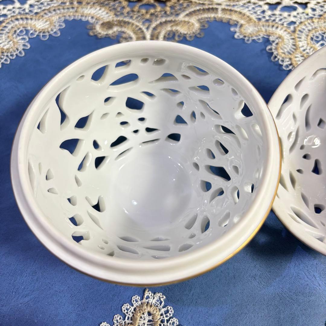 ヘレンド 透かしボンボニエール ファンタジー苺