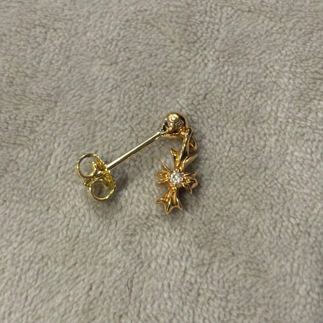 タイニーE CHプラスドロップピアス 22K ダイヤモンド