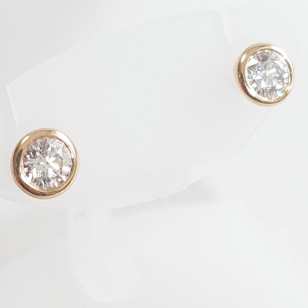 【美品】ティファニー K18 バイザヤード ダイヤモンドピアス 7219