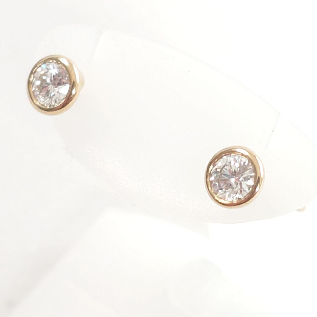 【美品】ティファニー K18 バイザヤード ダイヤモンドピアス 7219