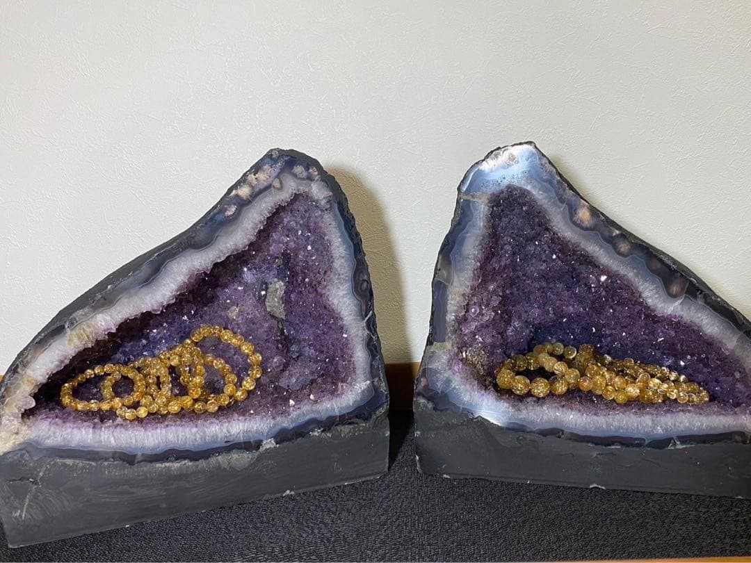超希少品【ペアアメジストドーム】ペアで約33kg